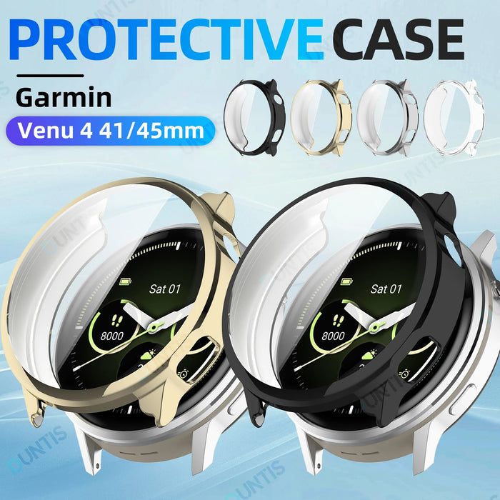 Garmin Venu 4 41mm 45mm Case Soft TPU Protective Bumper Screen Protector Cover