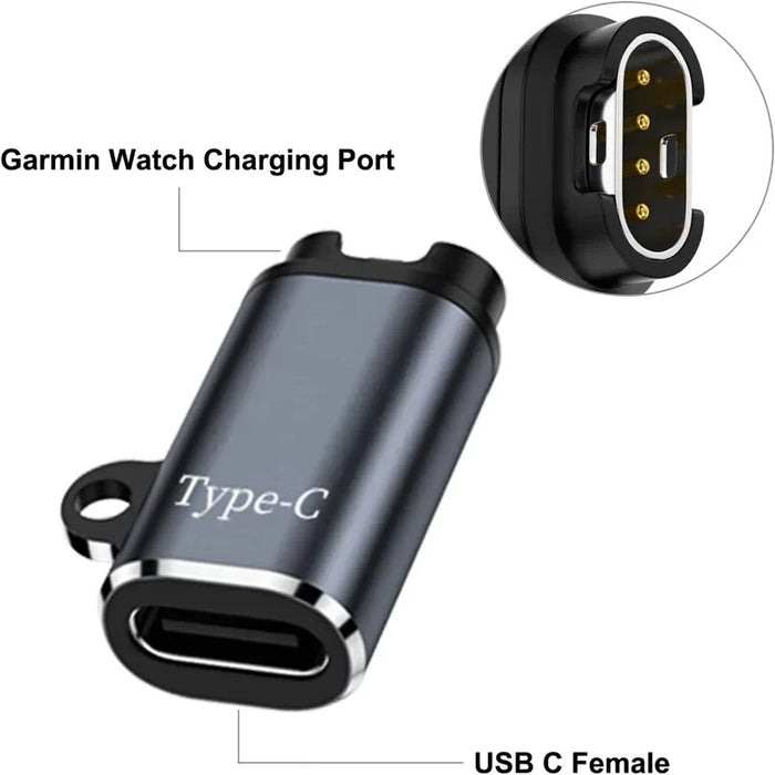 Garmin Fenix 5 USB C Type-C to Garmin Watch Charger Adapter