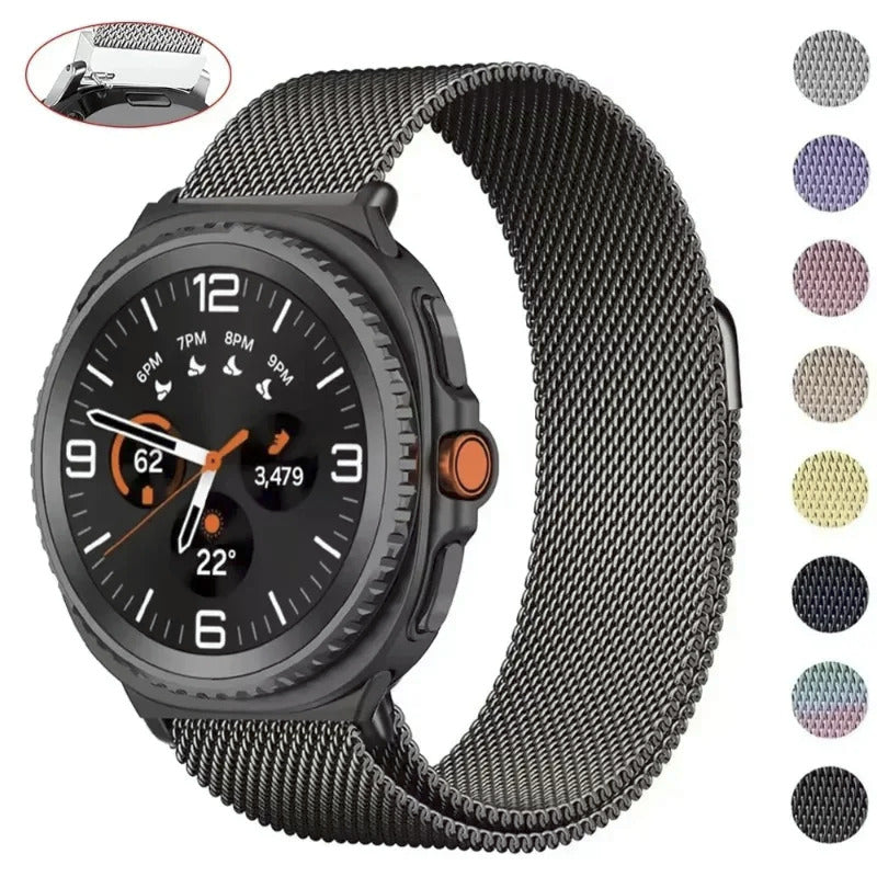Samsung Galaxy Watch 8 Classic Magnetic Milanese Metal Mesh Loop Band Strap Stainless Steel