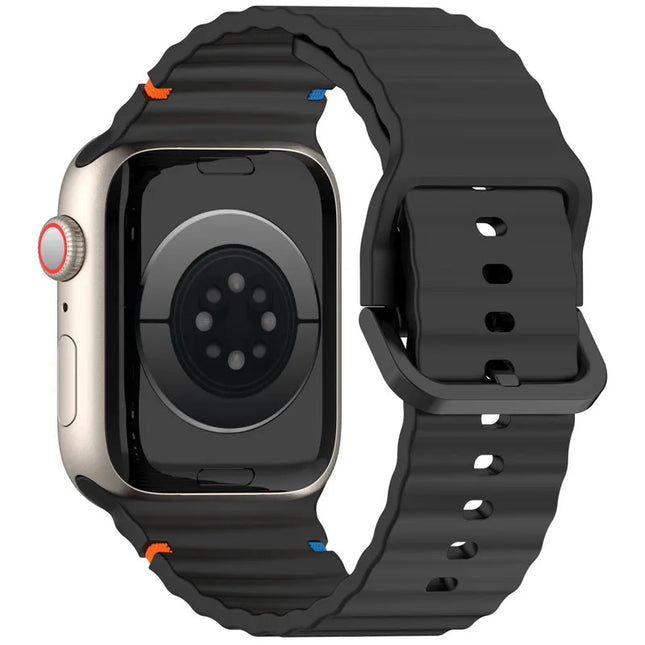 Apple Watch Series 8 Watch Strap Silicone Wave Sports Slim Watch Band