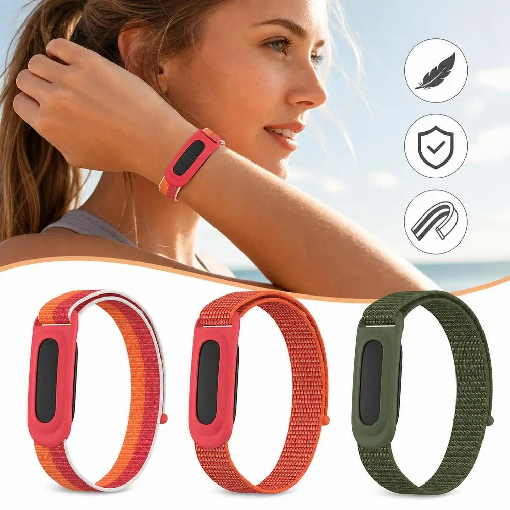 Google Fitbit Air Nylon Woven Watch Strap Two-Tone Slim Sport Band