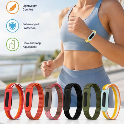 Google Fitbit Air Nylon Woven Watch Strap Two-Tone Slim Sport Band