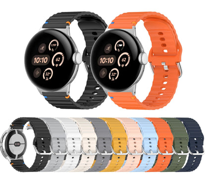 Google Pixel Watch 3 41mm Strap Watch Band Sports Soft Silicone Wave Band