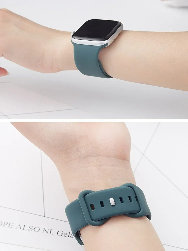 Apple Watch Series 3 Silicone Sport Watch Strap Flexible Classic Band