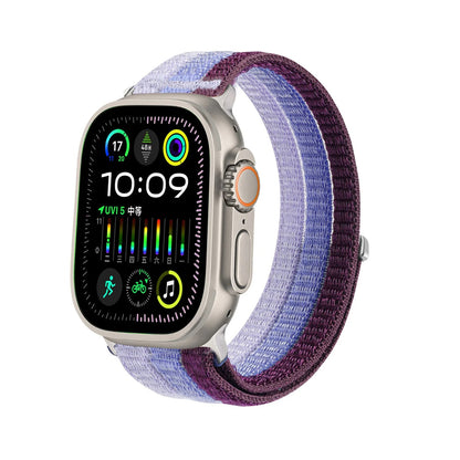 Apple Watch SE Woven Nylon Watch Strap Two-Tone Slim Sports Band