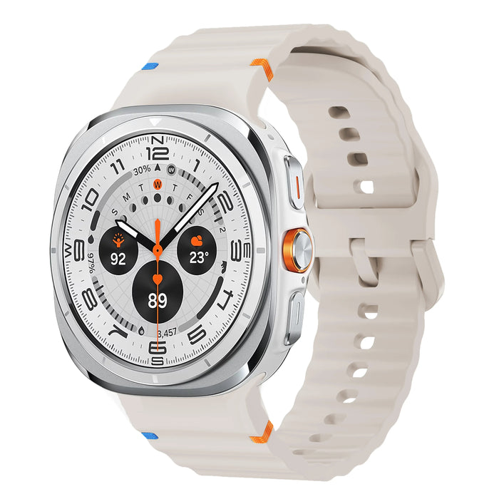 Samsung Galaxy Watch 8 40 MM Strap Wave Sports Soft Silicone Watch Band Bracelet