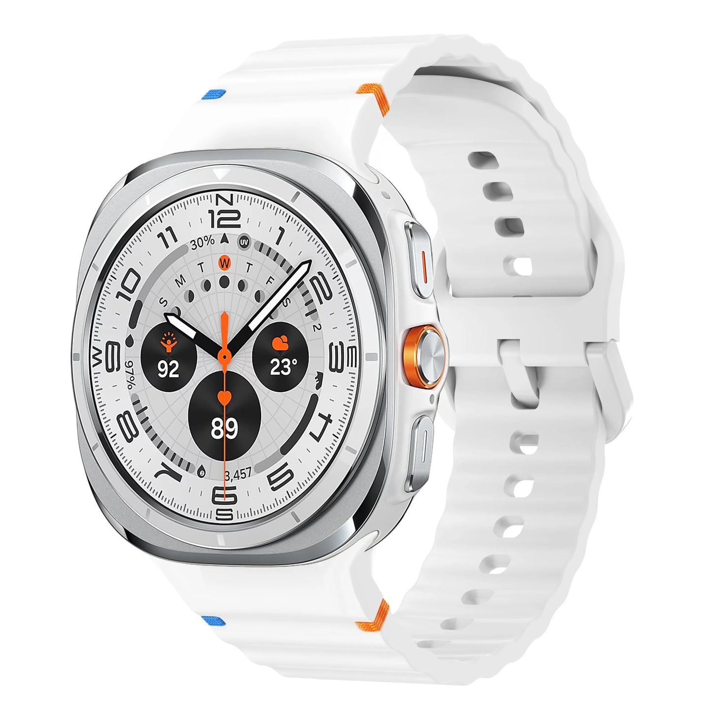 Samsung Galaxy Watch 8 44 MM Silicone Strap Wave Sports Soft Watch Band Bracelet