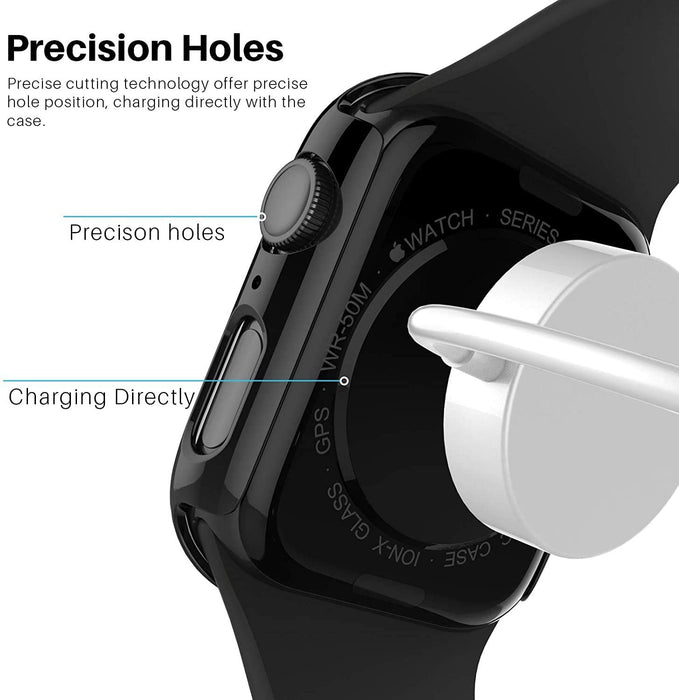 Hard PC Protective Watch Case Temper Glass Screen Cover - Apple Watch Series 8