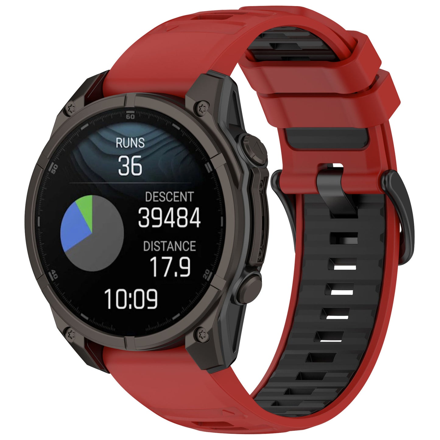 Garmin Fenix 8 Solar 47mm Strap Soft Silicone Two Tone Fitness Sports Band