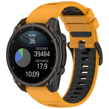 Garmin Fenix 8 Solar 47mm Strap Soft Silicone Two Tone Fitness Sports Band
