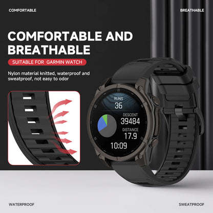 Garmin Fenix 8 Solar 47mm Strap Soft Silicone Two Tone Fitness Sports Band