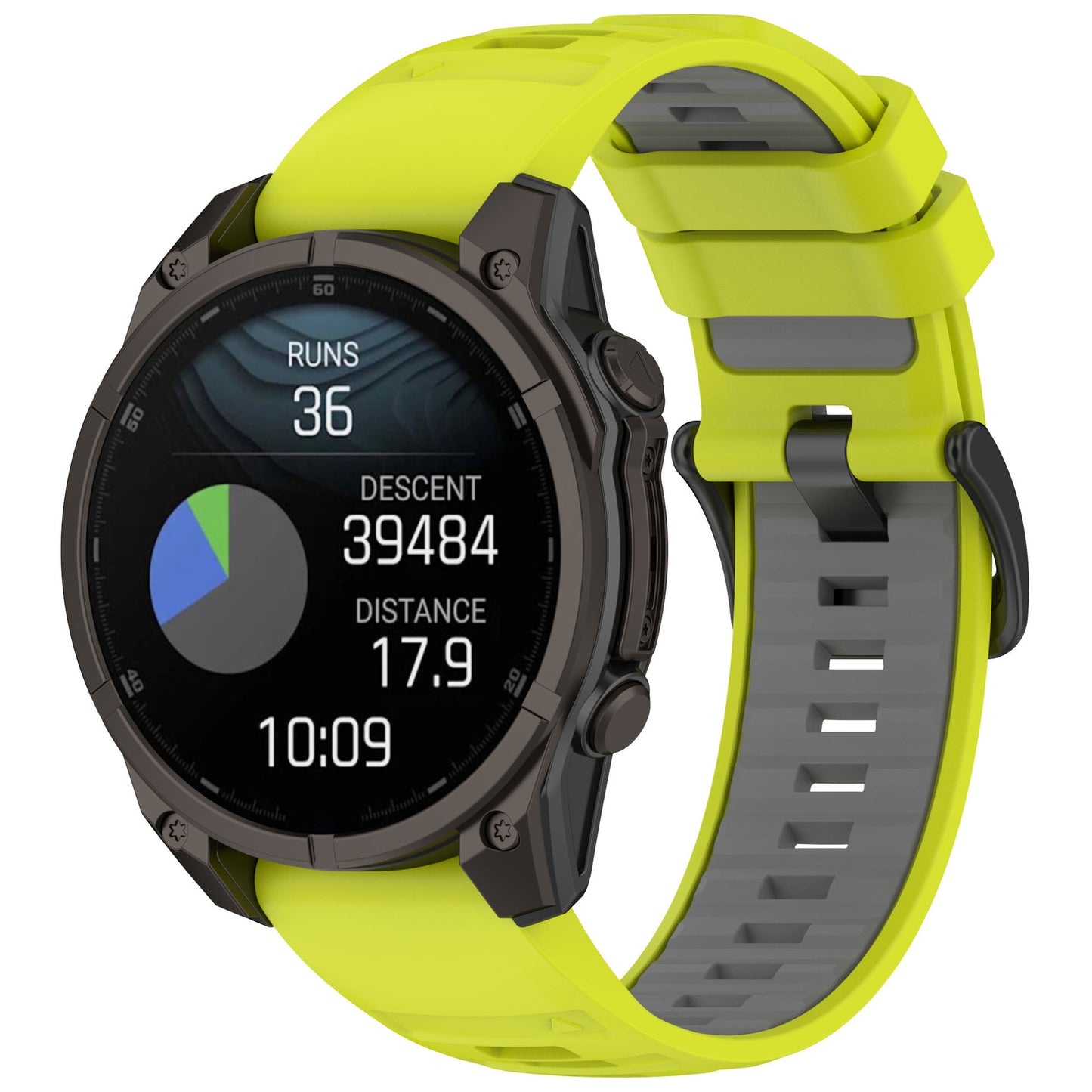 Garmin Fenix 8 Solar 47mm Strap Soft Silicone Two Tone Fitness Sports Band