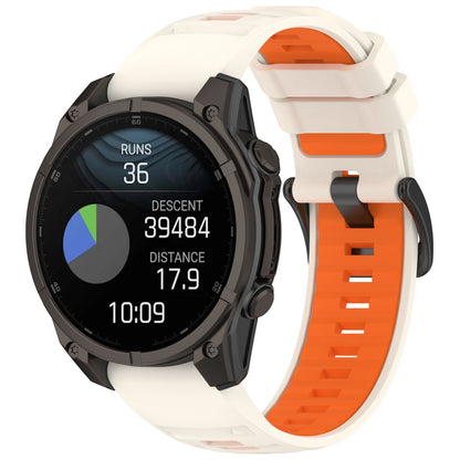 Garmin Fenix 8 Solar 47mm Strap Soft Silicone Two Tone Fitness Sports Band