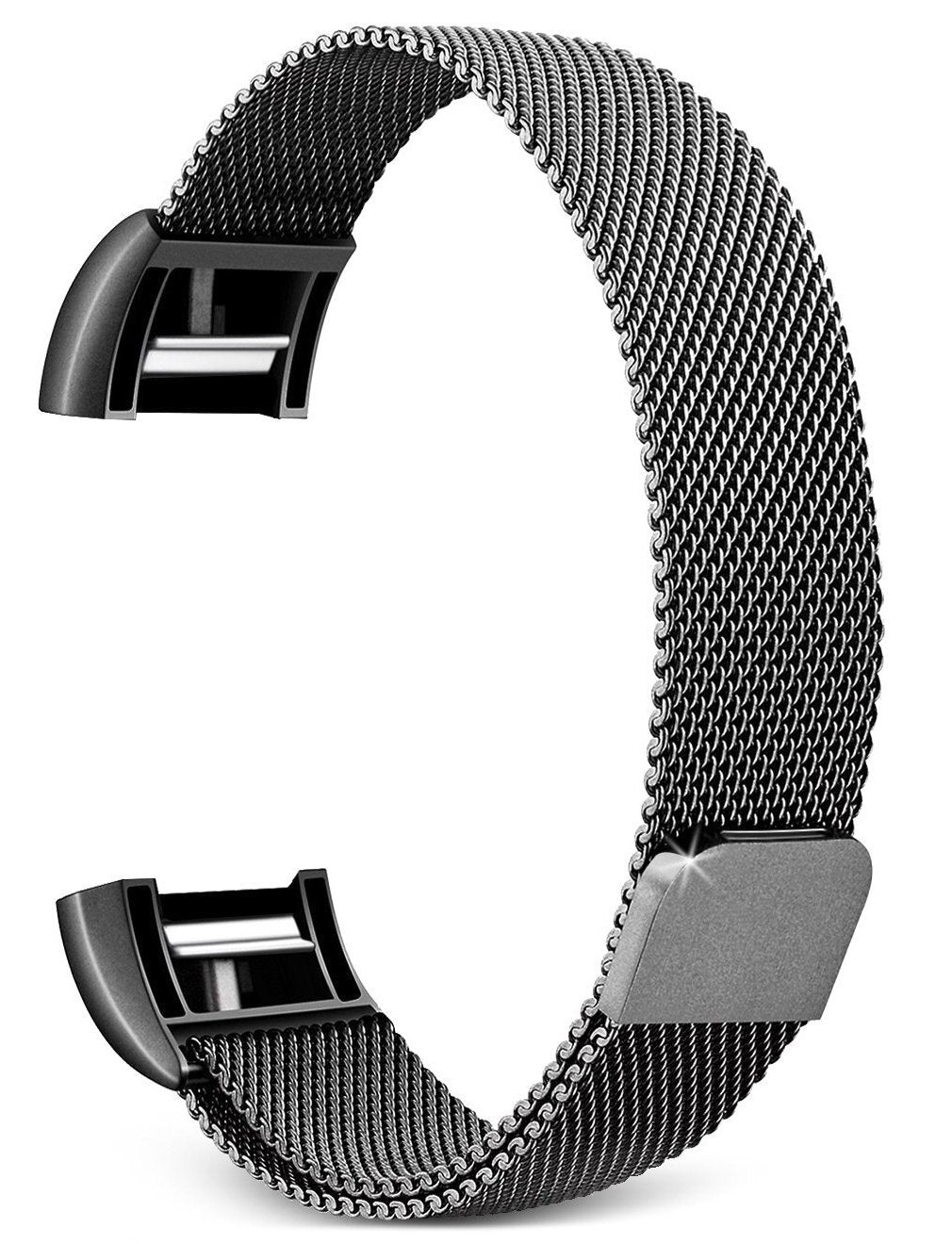 Fitbit Charge 2 Magnetic Milanese Metal Mesh Loop Band Strap Stainless Steel