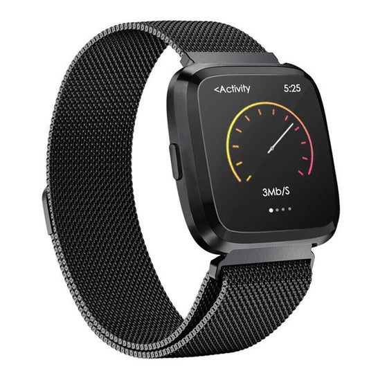 Fitbit Versa 2 Magnetic Milanese Metal Mesh Loop Band Strap Stainless Steel