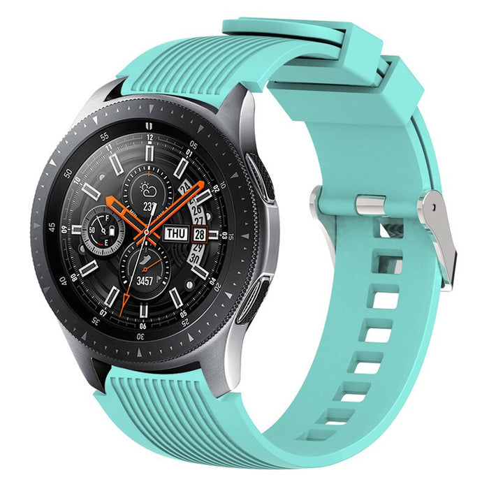 Samsung Galaxy Watch 4 Classic (46 MM) Line Design Soft Silicone Strap Sports Band - Quick Release