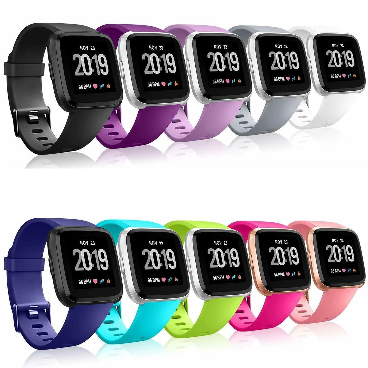 Fitbit Versa Lite Replacement Soft Silicone Sports Strap Watch