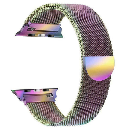 Apple Watch Series 7 Milanese Magnetic Mesh Loop Strap Stainless Steel Sports Slim Watch Band
