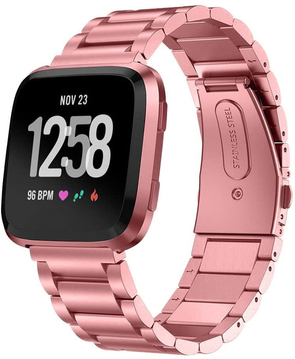 Fitbit versa rose store gold metal strap