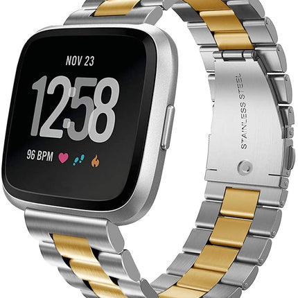 Fitbit Versa 3 Stainless Steel Strap Metal Bracelet Wristband