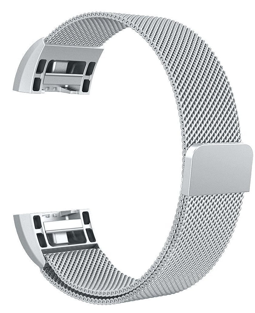 Fitbit Charge 2 Magnetic Milanese Metal Mesh Loop Band Strap Stainless Steel