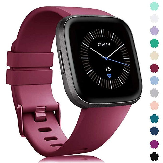 Fitbit Versa Lite Replacement Soft Silicone Sports Strap Watch Band