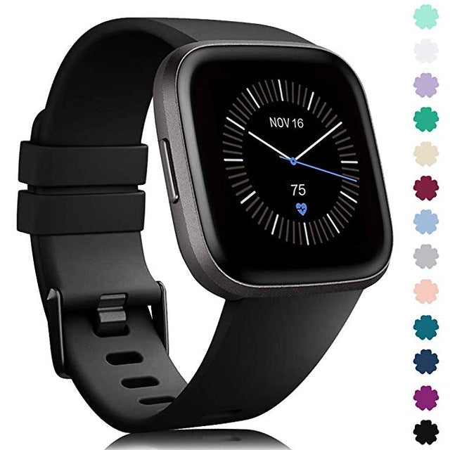 Fitbit Versa Lite Replacement Soft Silicone Sports Strap Watch Band