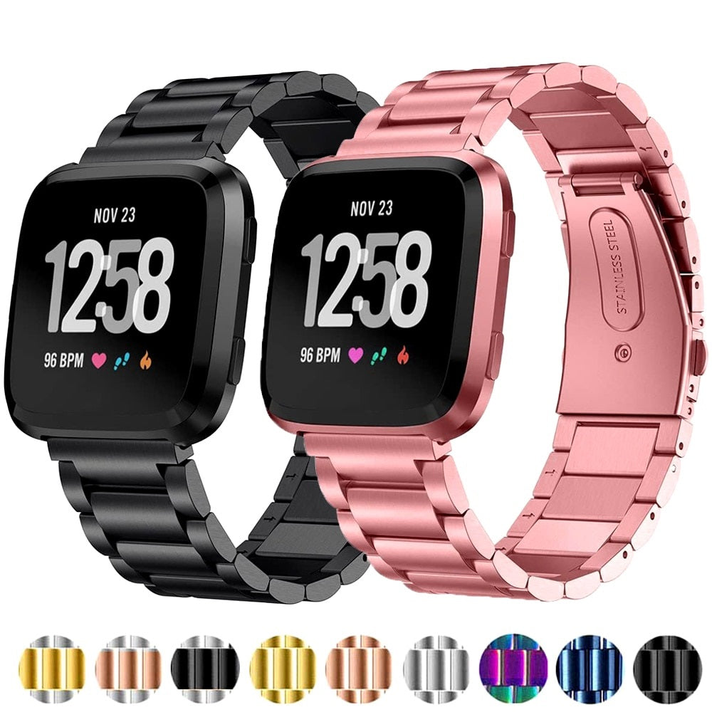 Fitbit Versa 3 Stainless Steel Strap Metal Bracelet Wristband