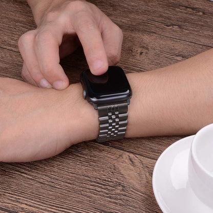 Stainless Steel Strap Metal Bracelet Wristband - Black (For Apple Watch)