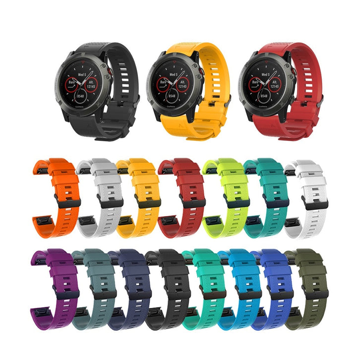 Garmin Fenix 7S Solar Soft Silicone Strap Fitness Sports Band - Quick Release