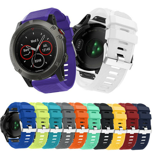 Garmin Fenix 6X Pro Soft Silicone Strap Fitness Sports Band - Quick Release
