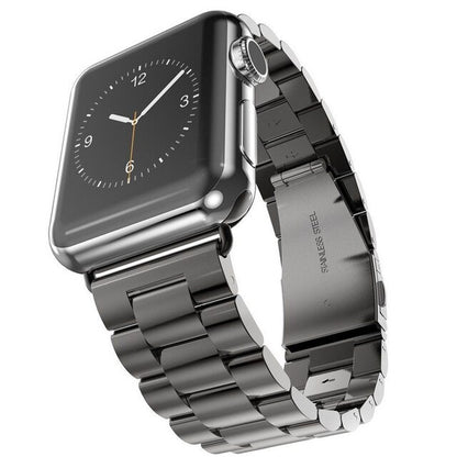 Stainless Steel Strap Metal Bracelet Wristband - Black (For Apple Watch)